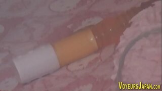 Espiado quente asiáticos xoguetes